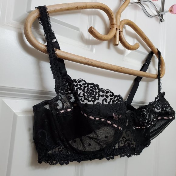 Jezebel Bra, Black/Pink, Lace, 36DD Other - Jezebel, Dainty, Black&Pink, Lace Bra.36DD.